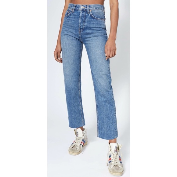 RE/DONE High Rise Stovepipe Jeans - Picture 1 of 8